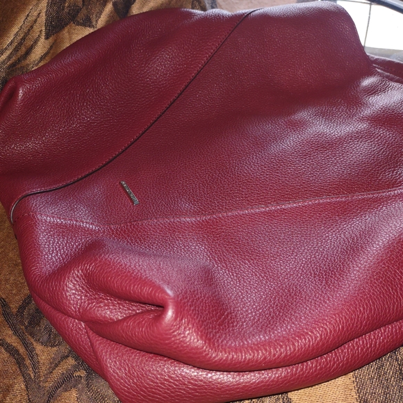 Rebecca Minkoff Tote Elegant Red Pebbled Leather Hobo Bag - Picture 6 of 12
